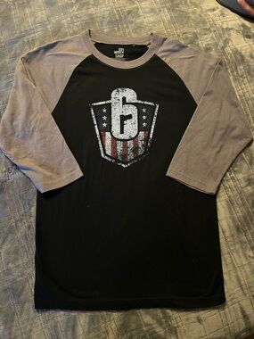 Workshop Republic Clothing Boys Black & Gray Raglan Long Sleeve Tee